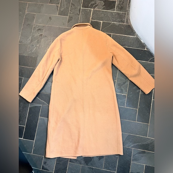 Zara tan camel wool blend coat size large - Picture 7 of 11